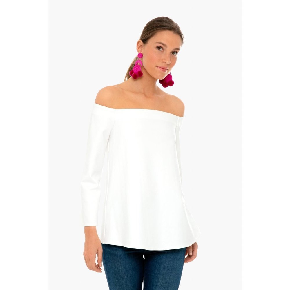 Pomander Place by Tuckernuck White Miranda Off the Shoulder Blouse Top sz XS